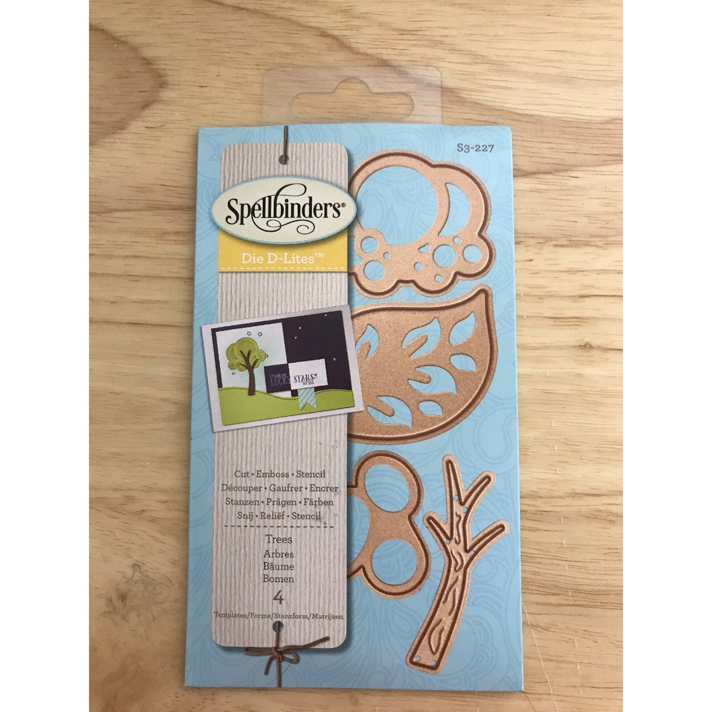 Spellbinders Die Trees D-Lites S3-227 Set of 4 Dies